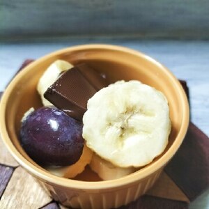 バナナ&冷凍葡萄のチョコシナモン
